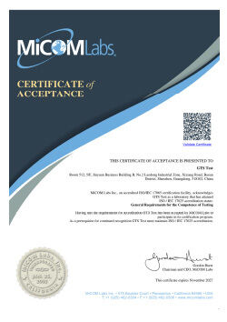 CHINA Global United Technology Services Co.,Ltd. Certificações